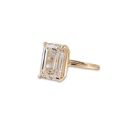 Ready-to-Ship 7.35 CT Emerald Diamond Solitaire Engagement Ring in 14K Yellow Gold